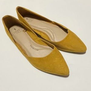 Mustard Yellow Suede Flats size 9